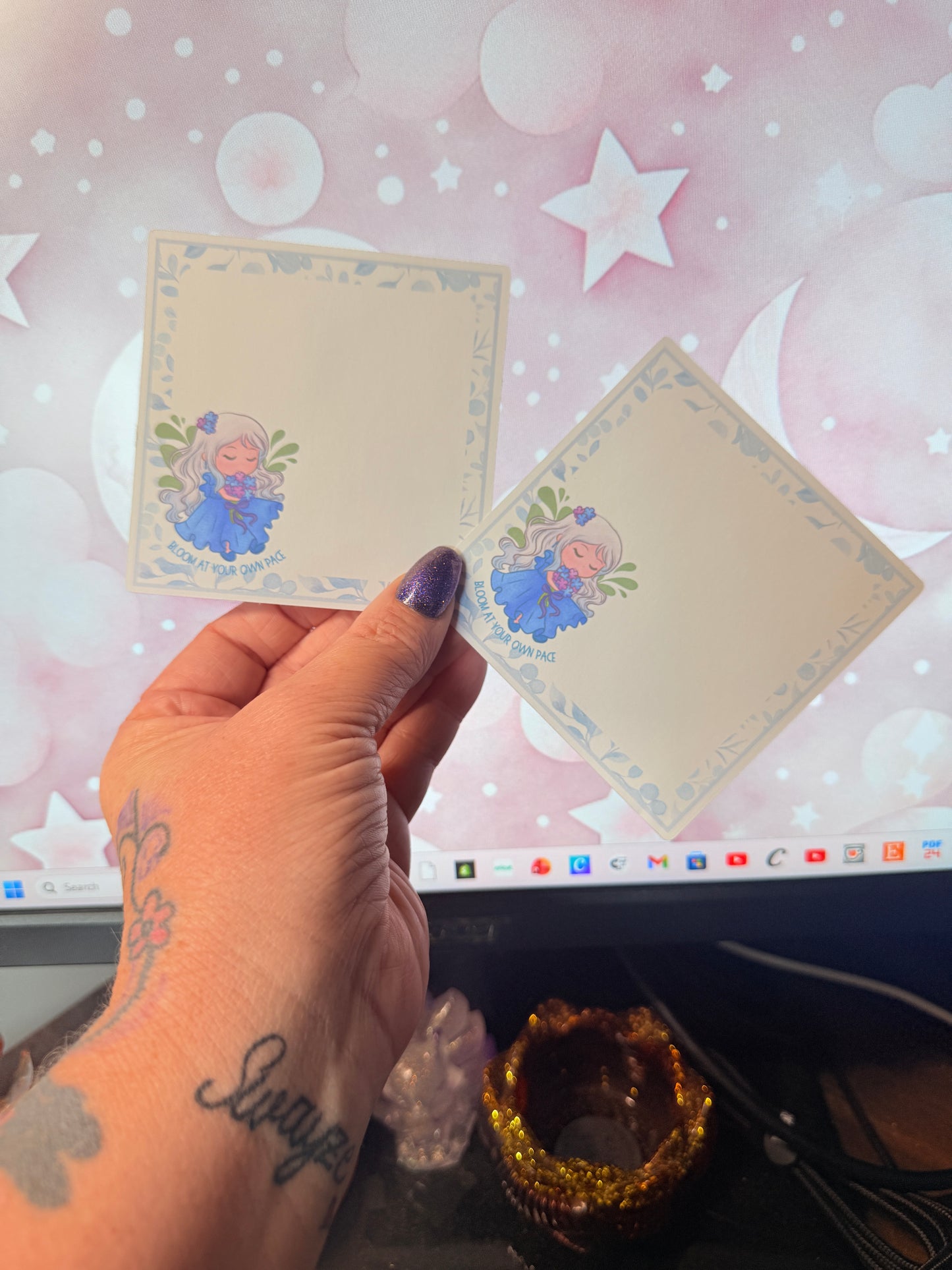 Bloom Notepad and Sticky Note Stickers