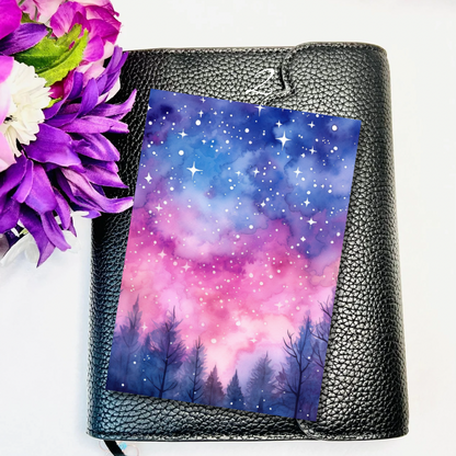 Pink Galaxy Journaling Card Stickers