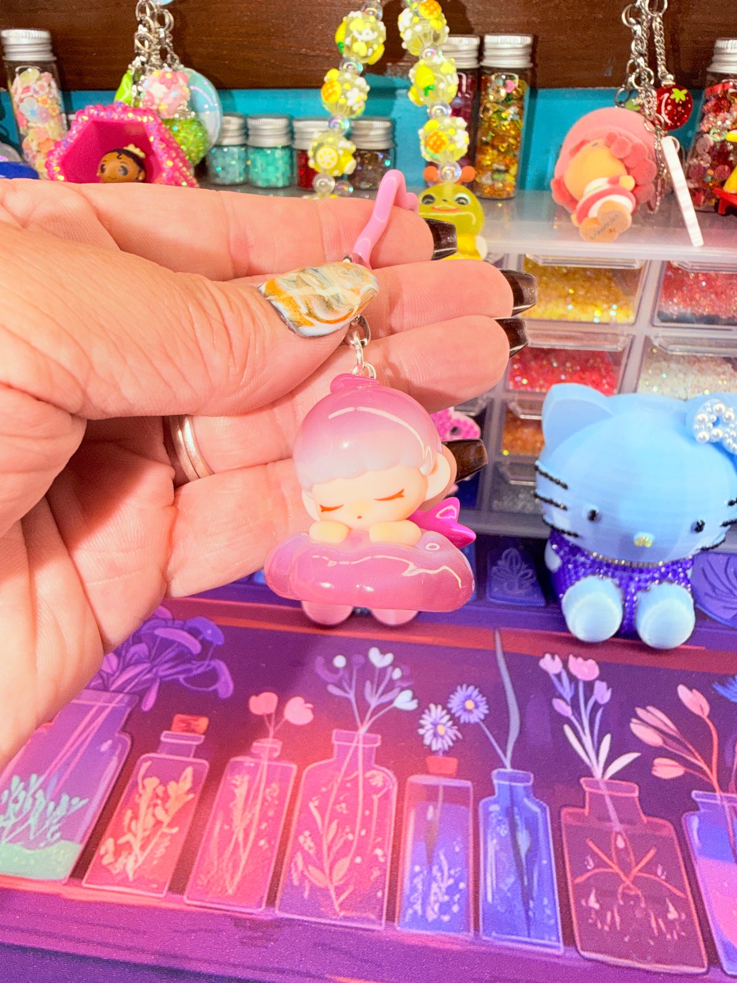 Kawaii Sleeping Baby Junk Keychain