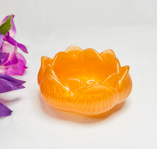 Orange Lotus Jewelry Bowl
