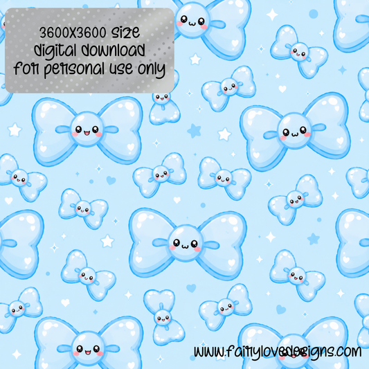 Kawaii Bow Digital Paper