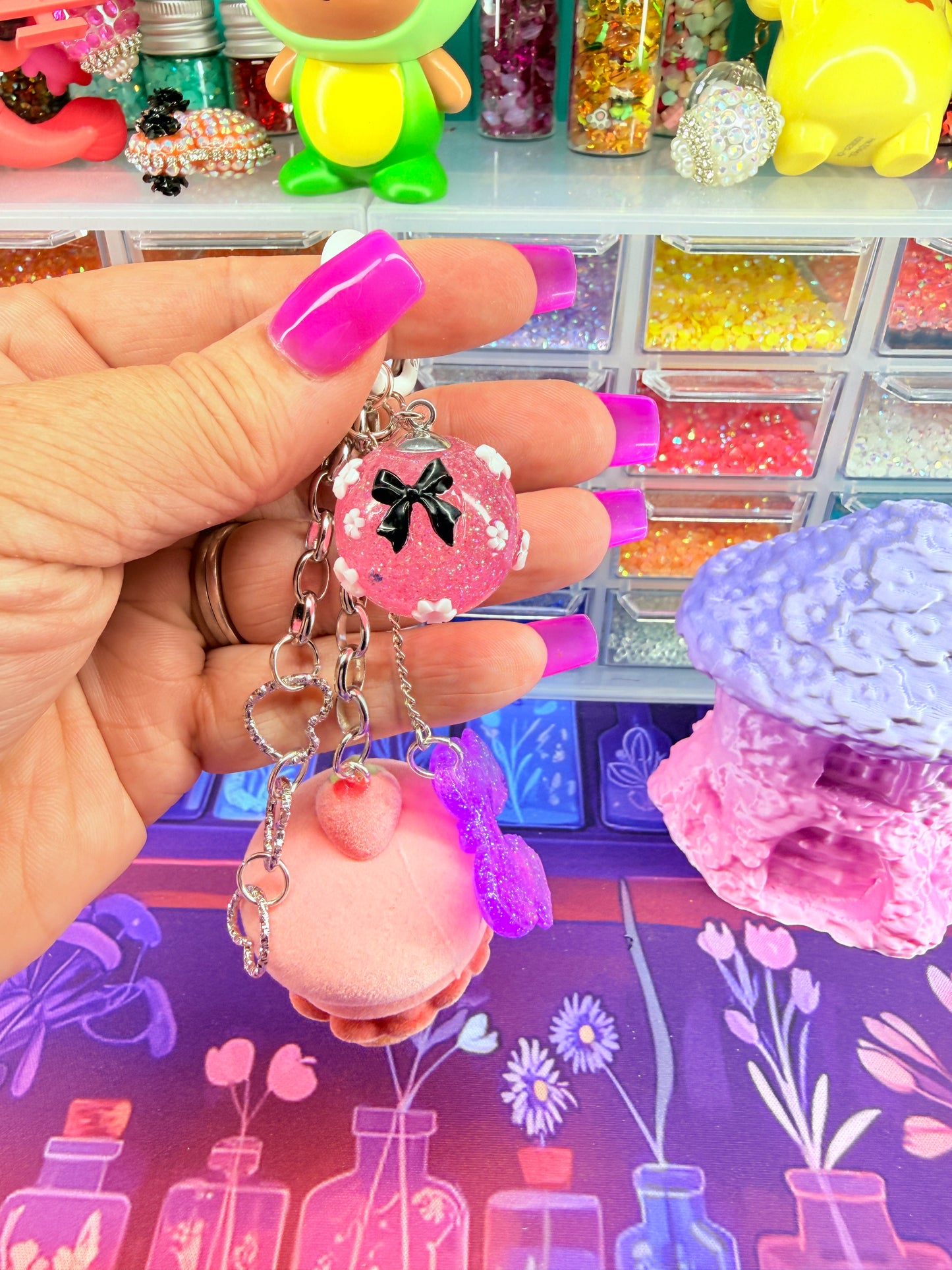 Ms. Strawberry Junk Keychain