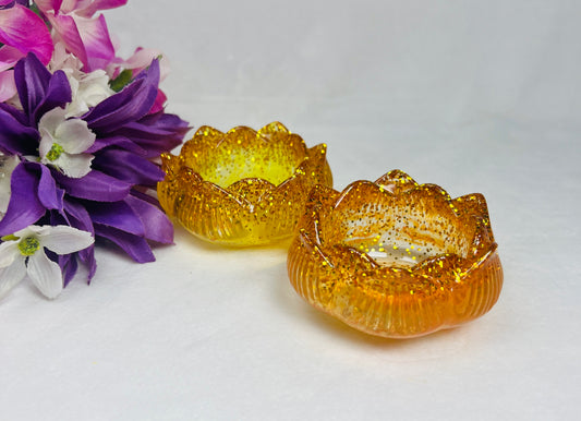 Golden Yellow/Orange Lotus bowls