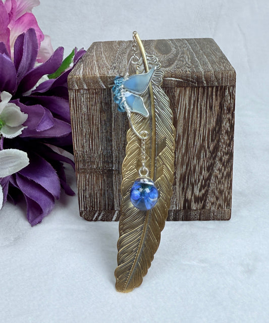 Blue Flutter Bye Bookmark