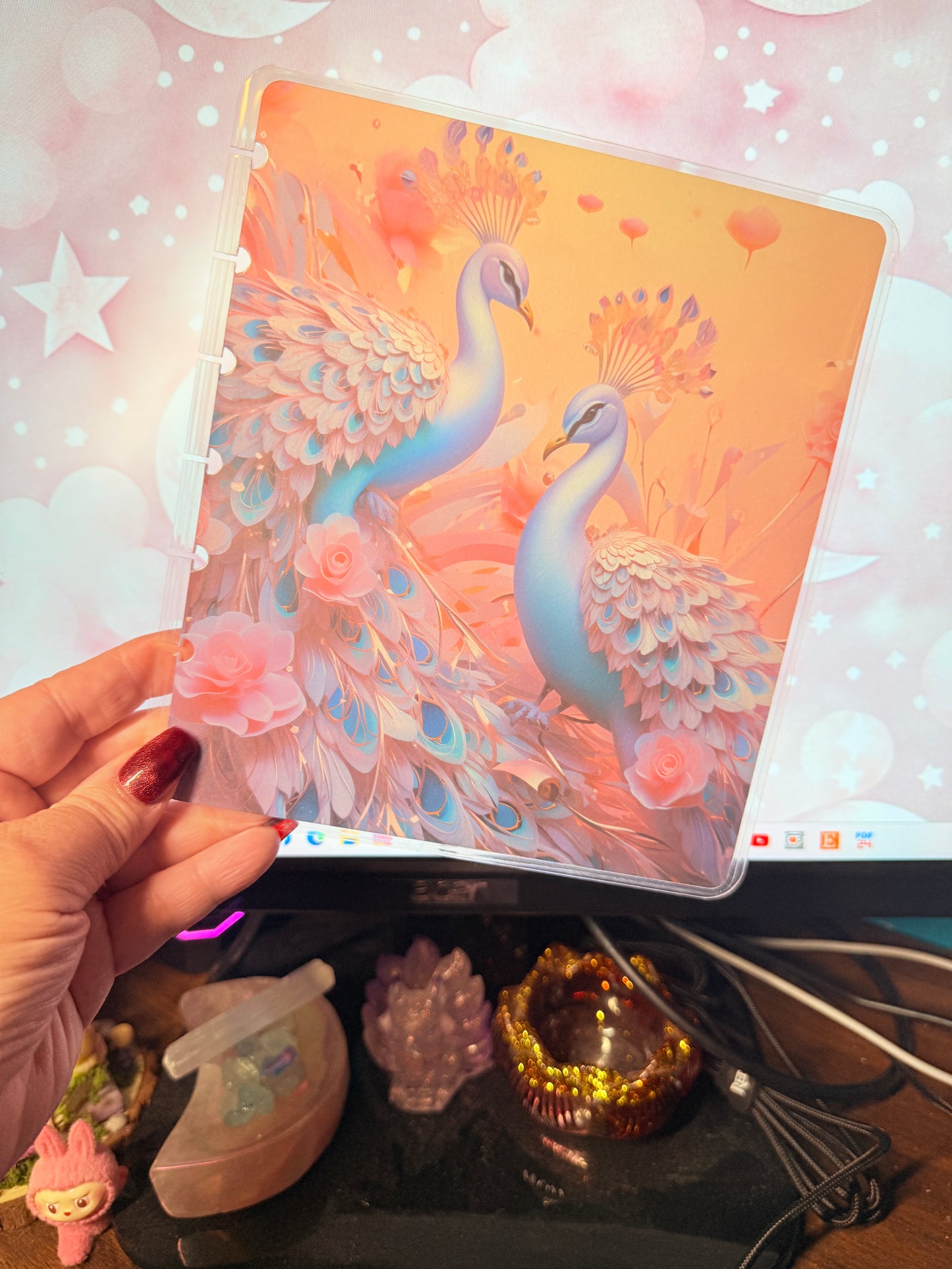 Pink Peacock B6 Disc Bound