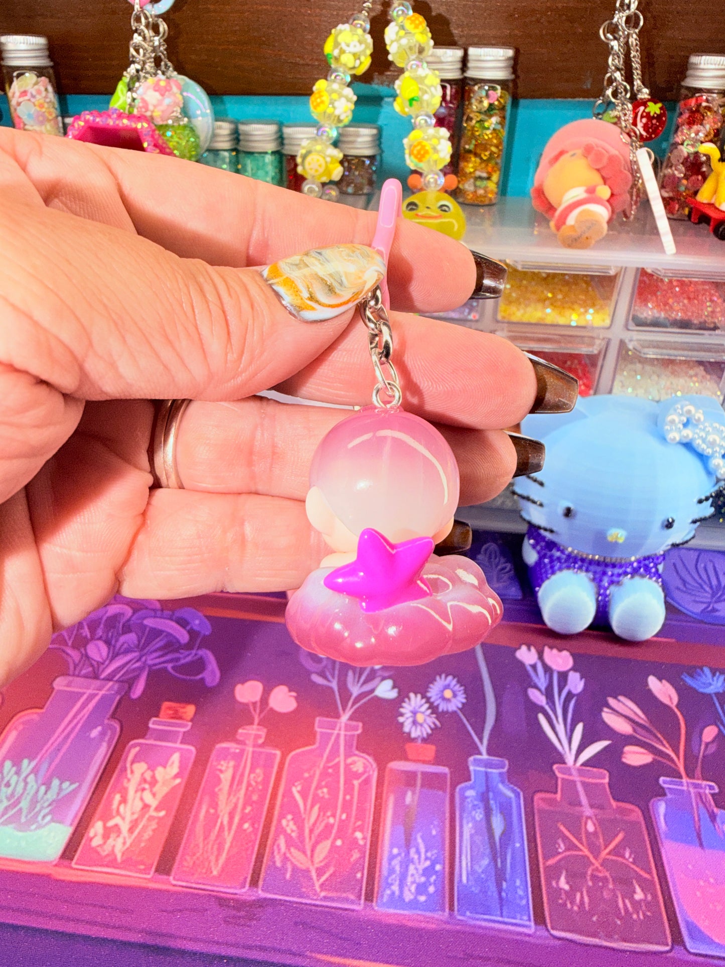 Kawaii Sleeping Baby Junk Keychain
