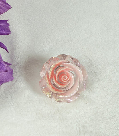 Pink/Clear Rose Journaling Clip