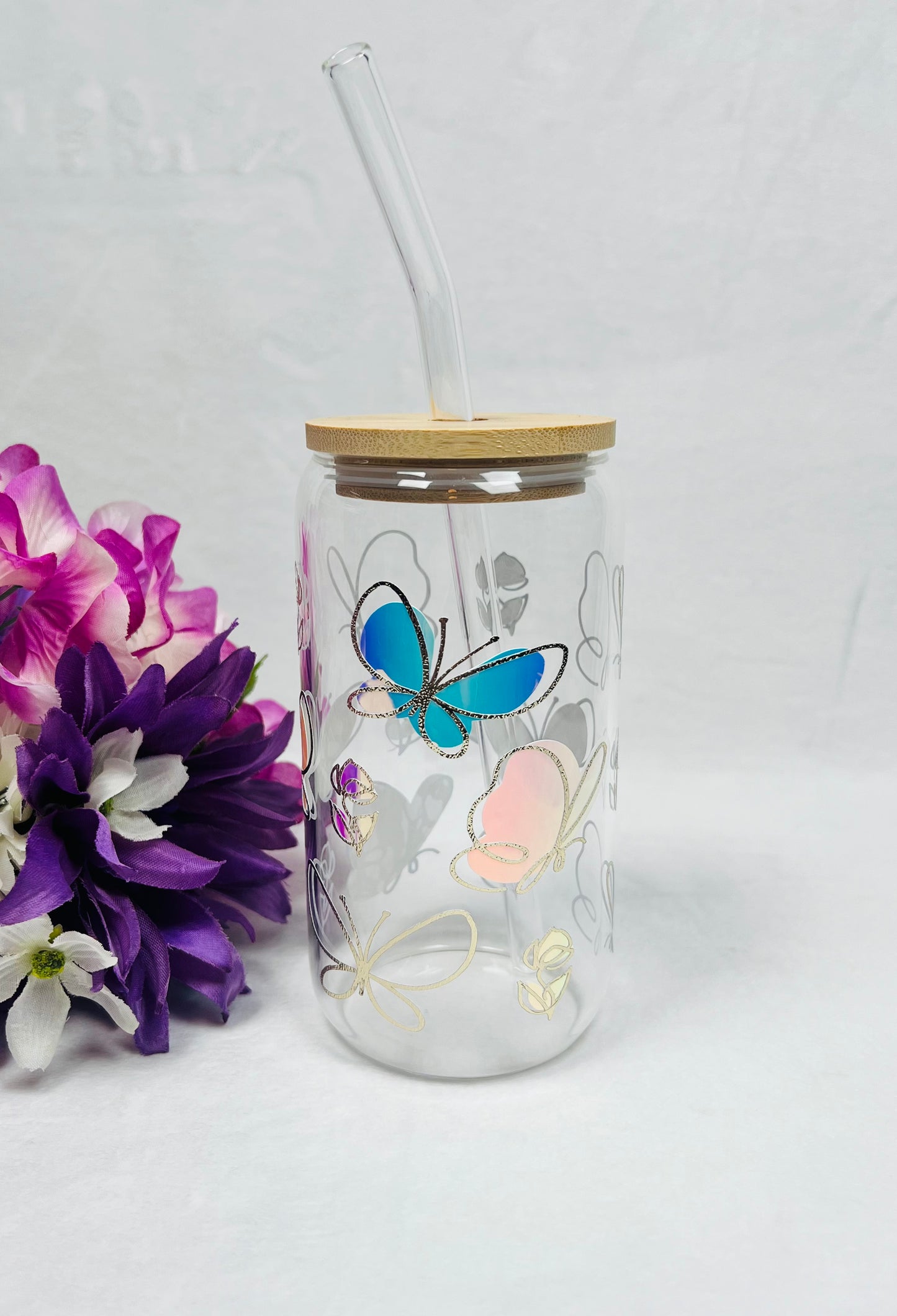 16 oz Gilded Butterfly Cup