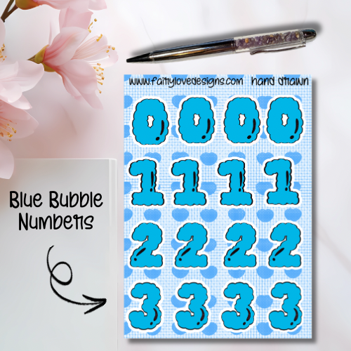 Blue Bubble Numbers