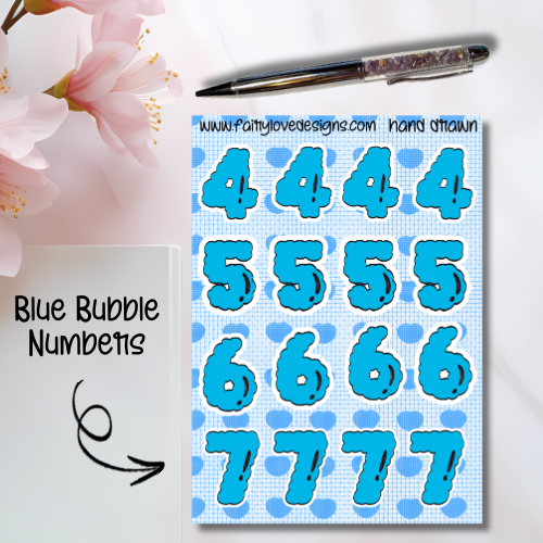 Blue Bubble Numbers