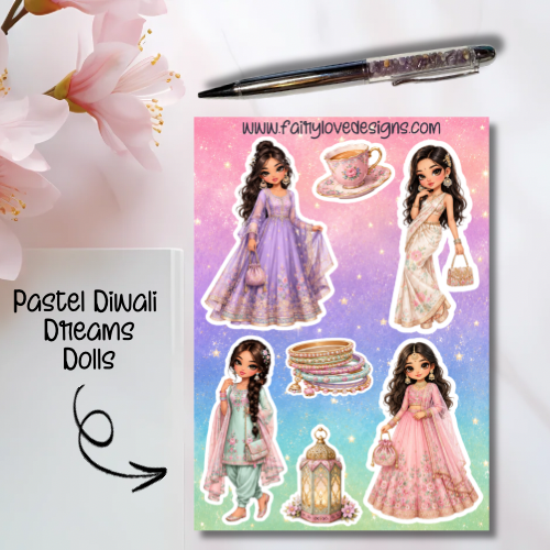 Pastel Diwali Dreams Dolls