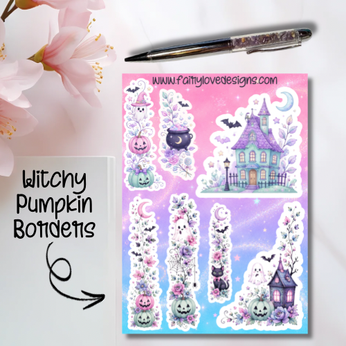 Witchy Pumpkin Borders