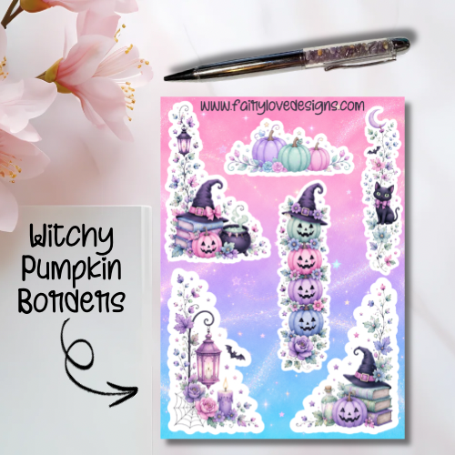 Witchy Pumpkin Borders
