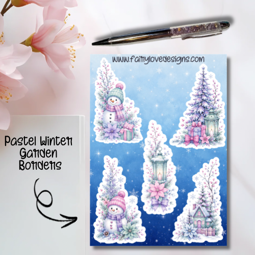 Pastel Winter Garden Borders