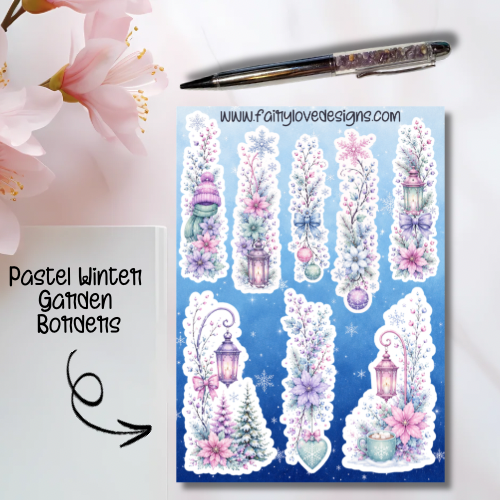 Pastel Winter Garden Borders