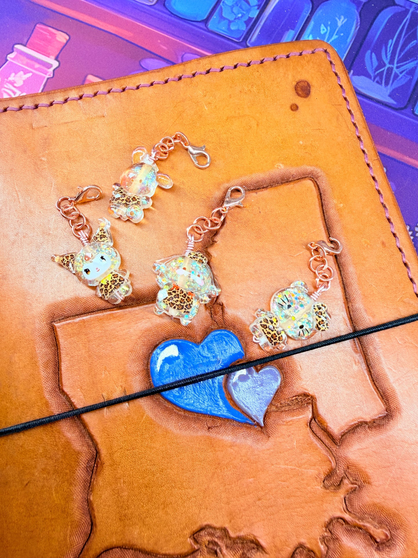 Kawaii Planner Charms - rose gold hardware