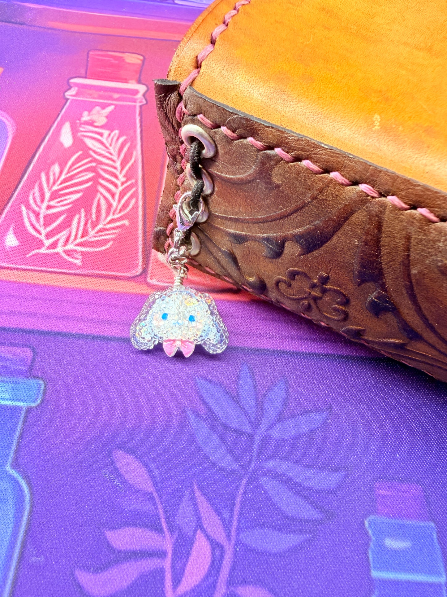 Kawaii Sparkle Planner Charms - silver hardware