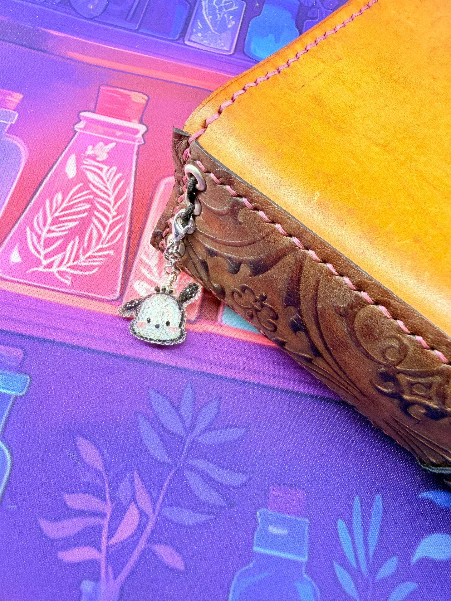 Kawaii Sparkle Planner Charms - silver hardware