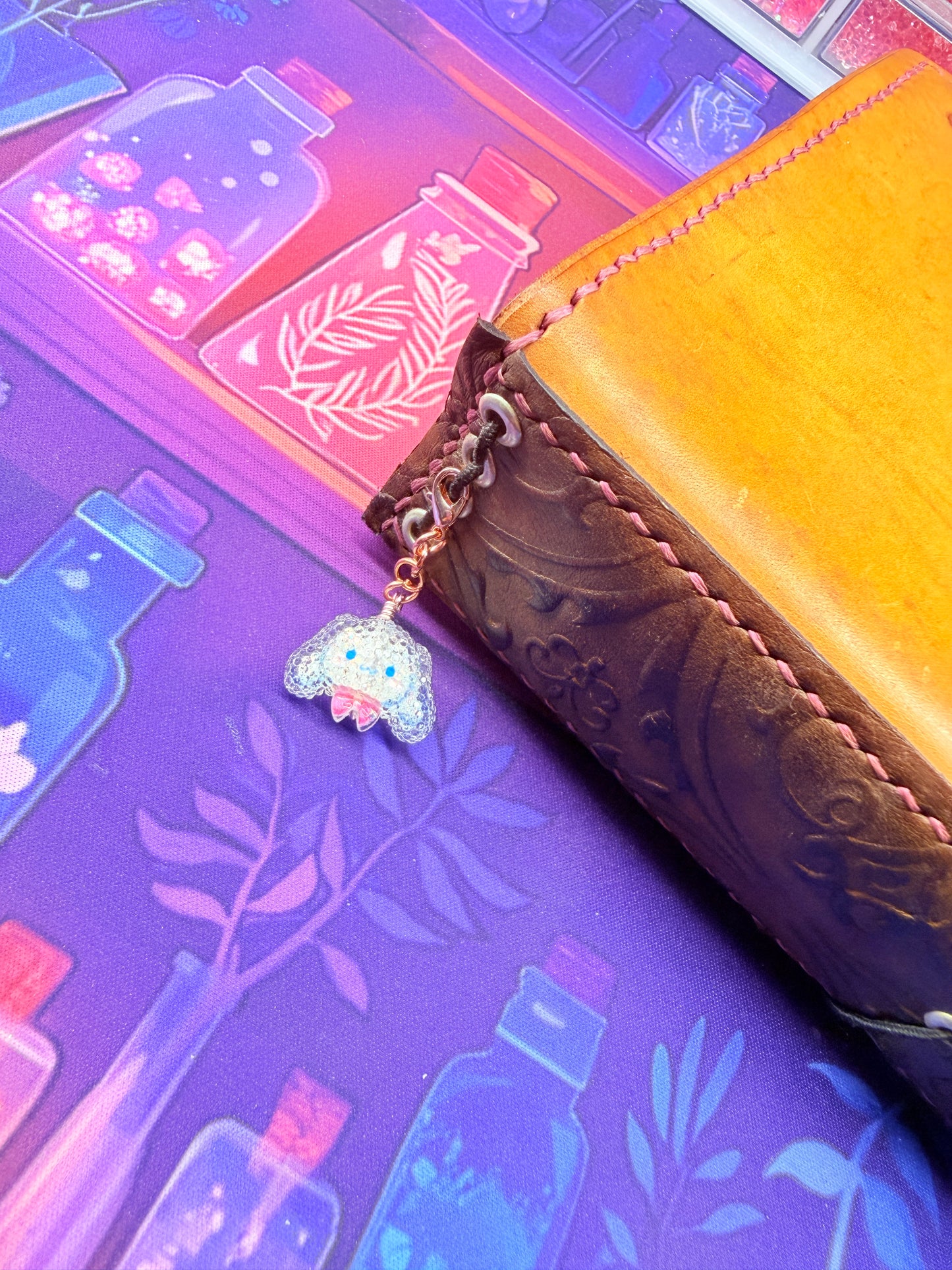Kawaii Sparkle Planner Charms - rose gold hardware