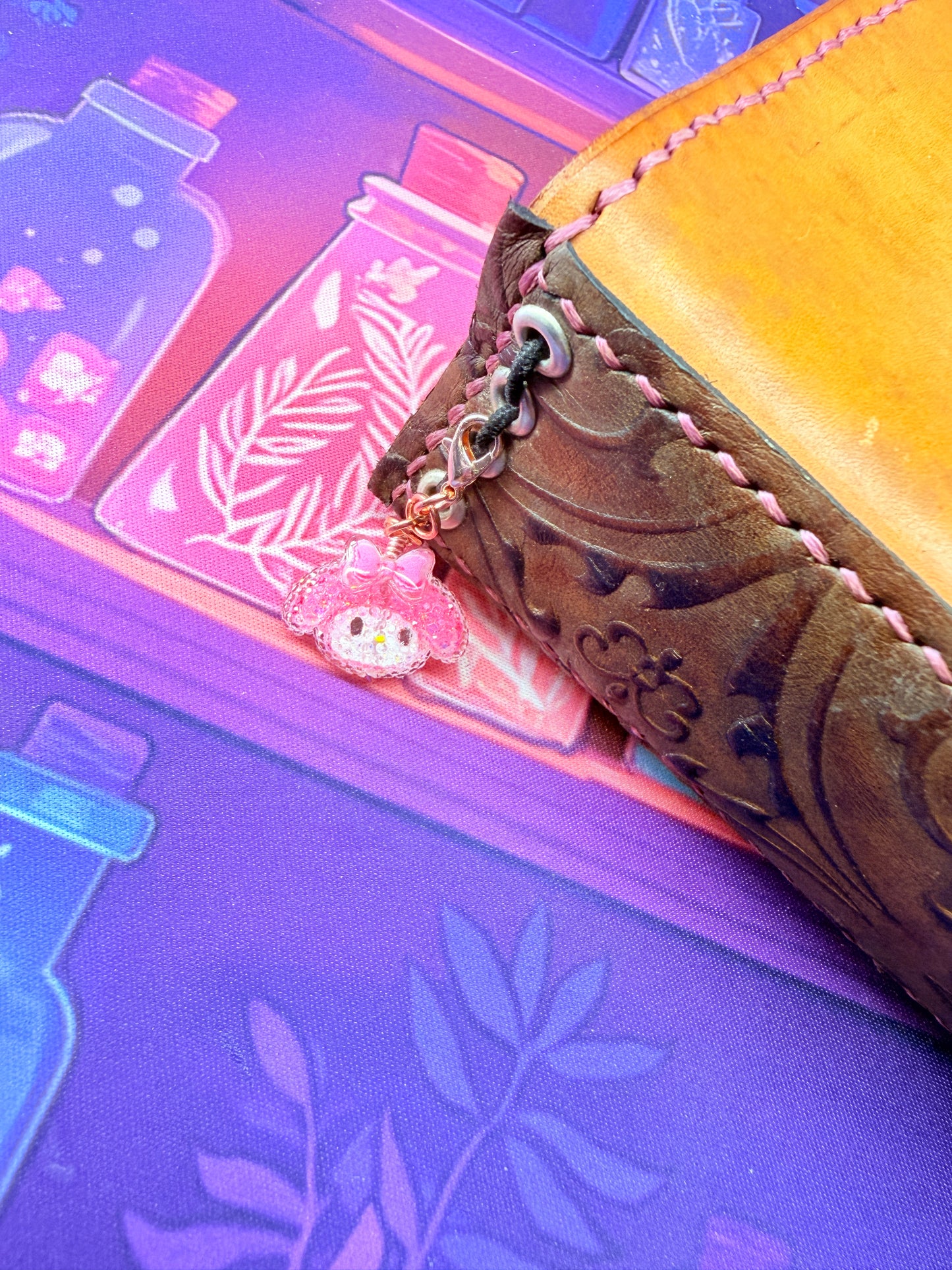 Kawaii Sparkle Planner Charms - rose gold hardware