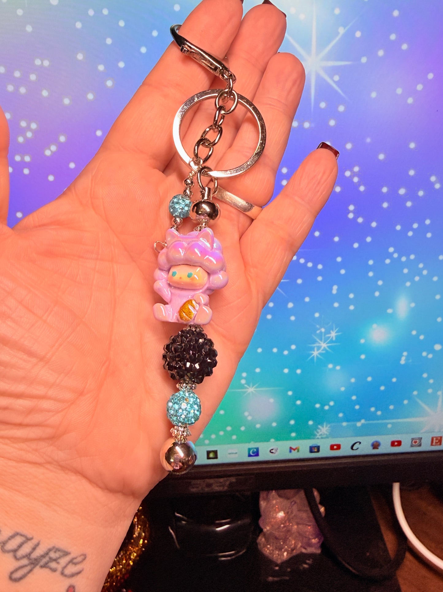 Purple Kiddie Keychain