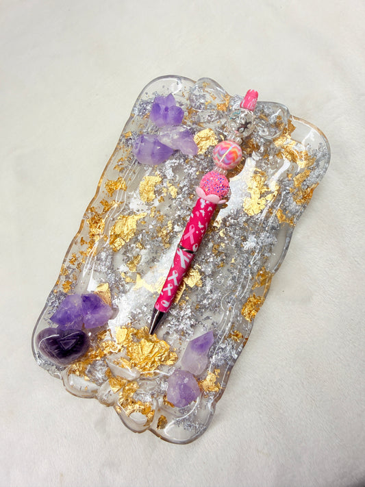 Breast Cancer Beaded Pen