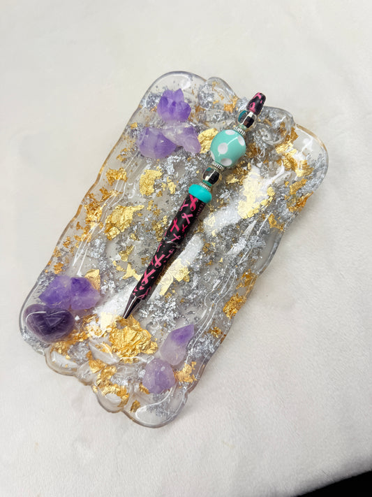 Breast Cancer Beaded Pen