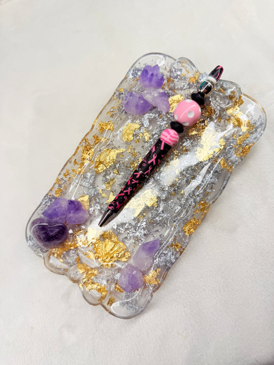 Breast Cancer Beaded Pen
