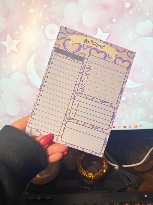 Purple Heart Notepad