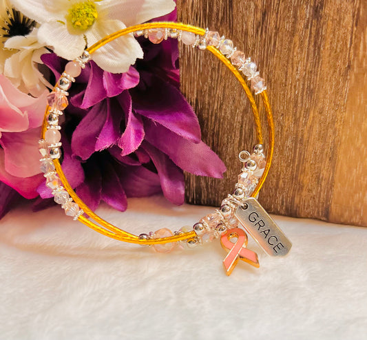 Grace Breast Cancer Bangle- One size fits all