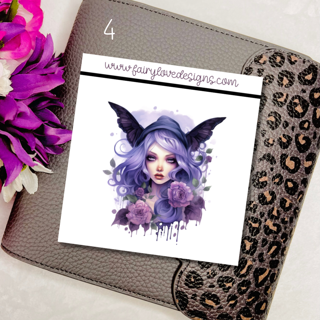 1 1/2” Purple goth Fairies