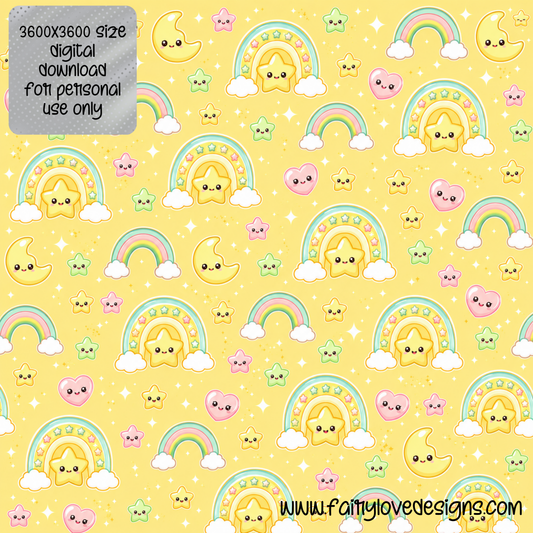 Sunshine and Rainbows Digital Paper